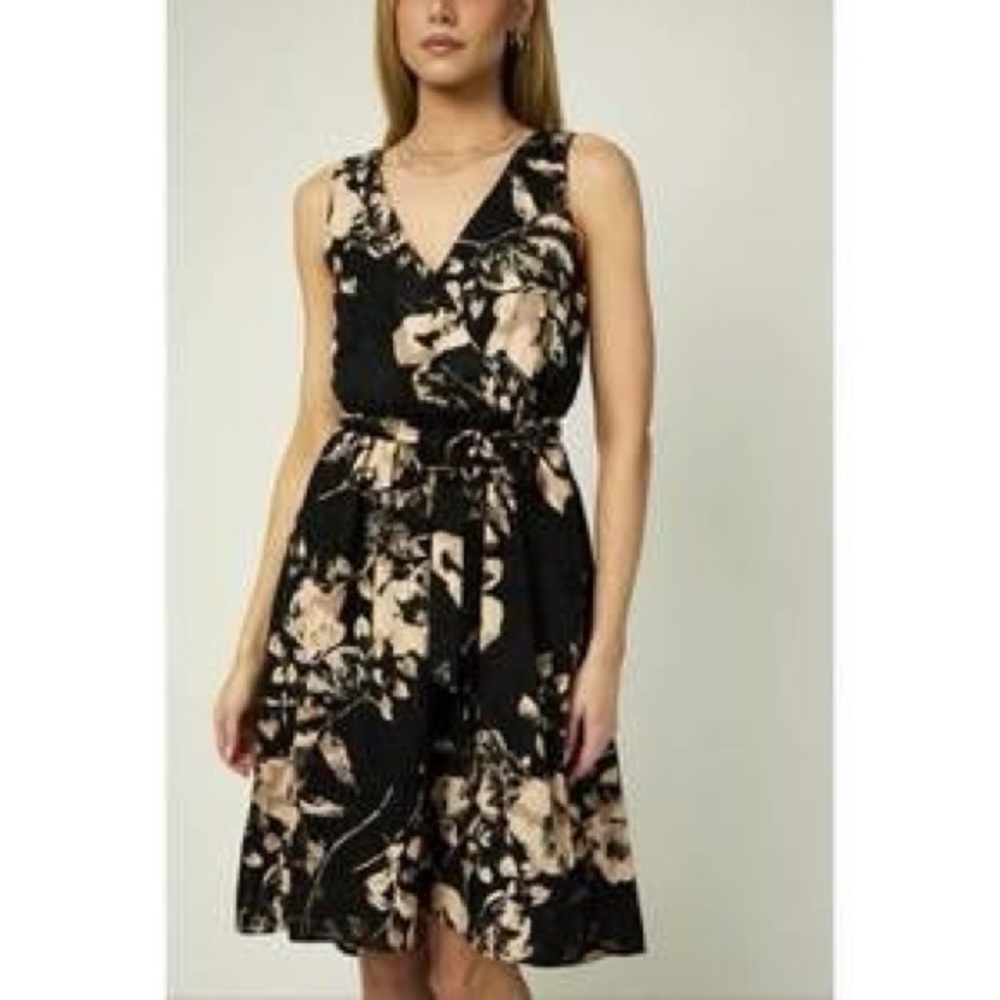 Gilli Floral Harmony Burnout Hi-Lo Dress